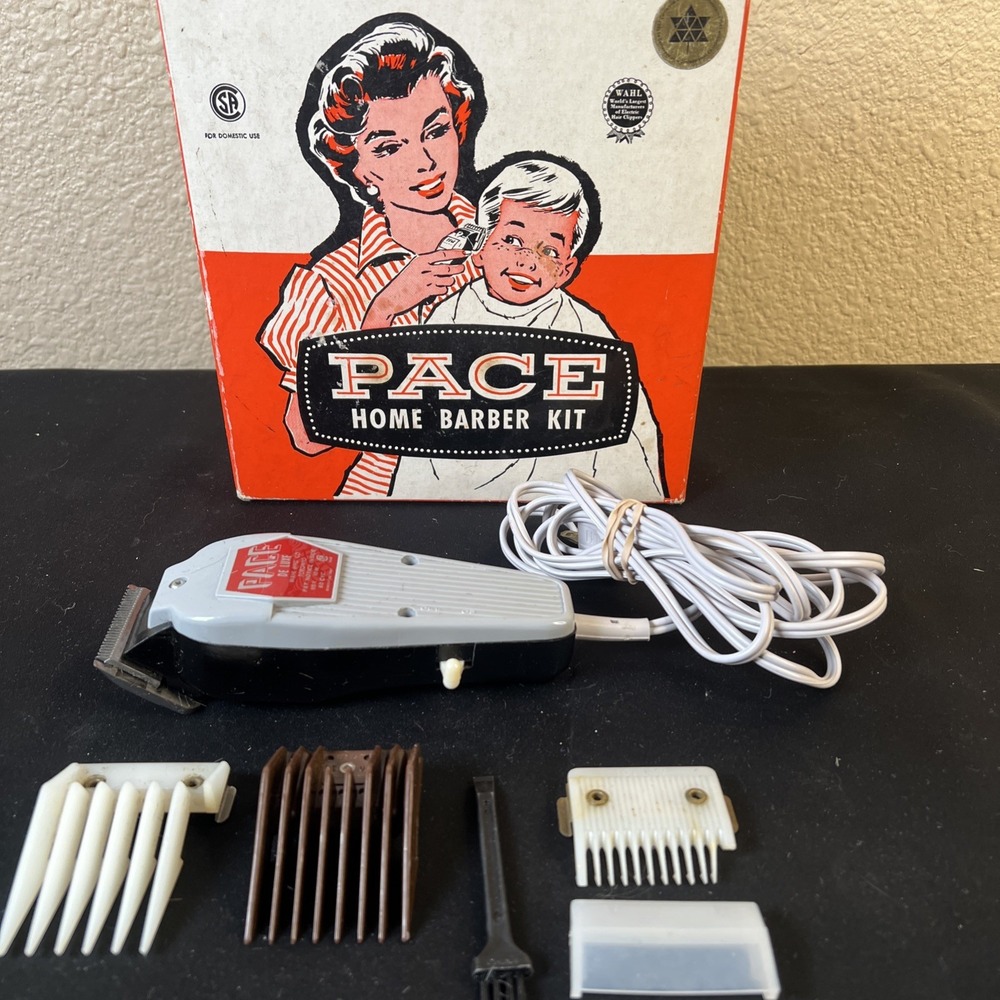 Vintage Pace De Luxe Home Barber Kit Clippers No. 126 By Wahl & Accessories